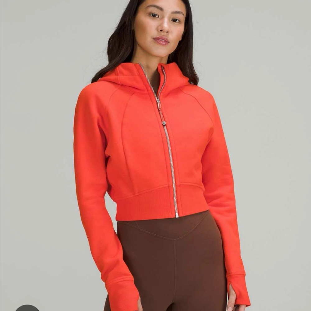 Scuba Cropped Jacket - Orange